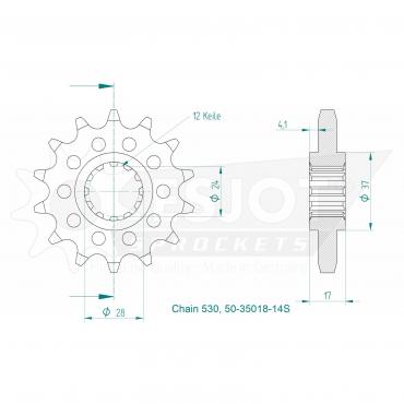 ESJOT Front Sprocket 14S Z