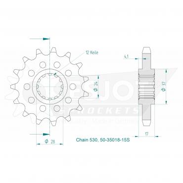 ESJOT Front Sprocket 15S Z