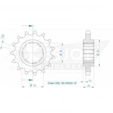 ESJOT Front Sprocket 15 Z