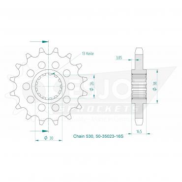 ESJOT Front Sprocket 16S Z