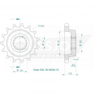 ESJOT Front Sprocket 15 Z