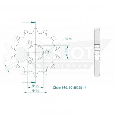 ESJOT Front Sprocket 14 Z