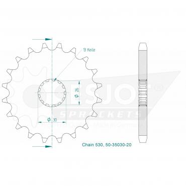 ESJOT Front Sprocket 20 Z