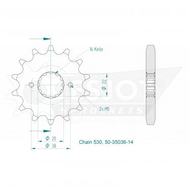 ESJOT Front Sprocket 14 Z