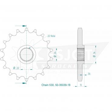 ESJOT Front Sprocket 18 Z