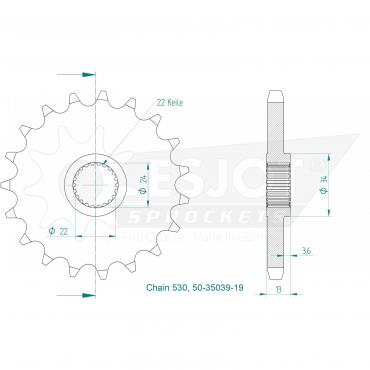 ESJOT Front Sprocket 19 Z