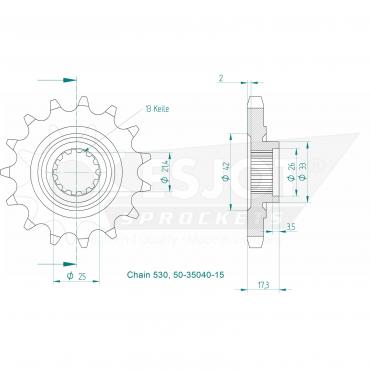 ESJOT Front Sprocket 15 Z