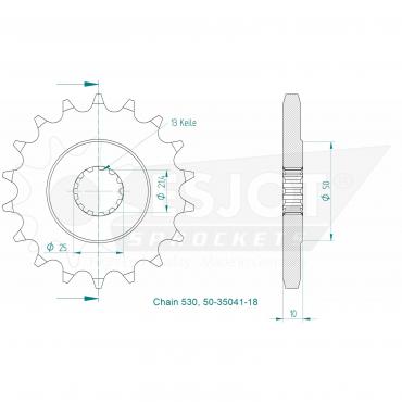 ESJOT Front Sprocket 18 Z