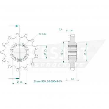 ESJOT Front Sprocket 13 Z