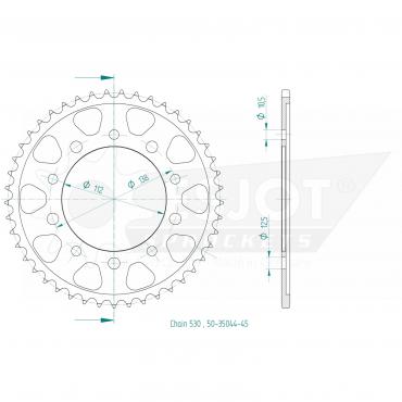 ESJOT  Sprocket 45 Z