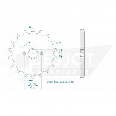 ESJOT Front Sprocket 18 Z