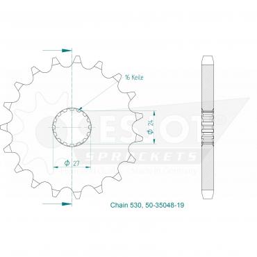 ESJOT Front Sprocket 19 Z