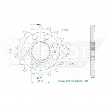 ESJOT Sport front sprocket 18 Z