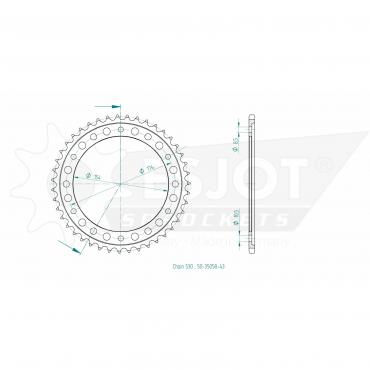 ESJOT  Sprocket 43 Z