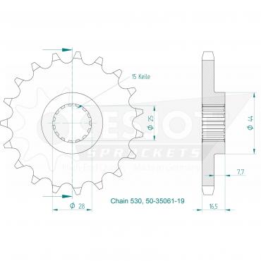 ESJOT Front Sprocket 19 Z