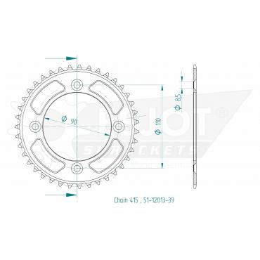 ESJOT  Alu-Sprocket 39 Z