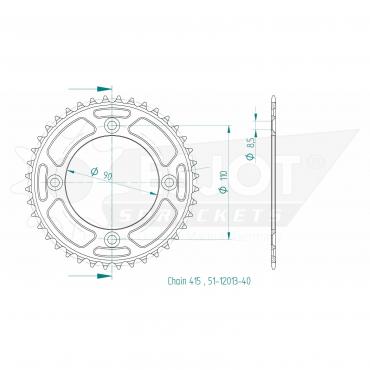 ESJOT  Alu-Sprocket 40 Z
