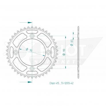ESJOT  Alu-Sprocket 42 Z