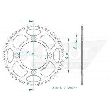 ESJOT  Alu-Sprocket 47 Z