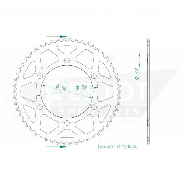 ESJOT  Alu-Sprocket BP Z