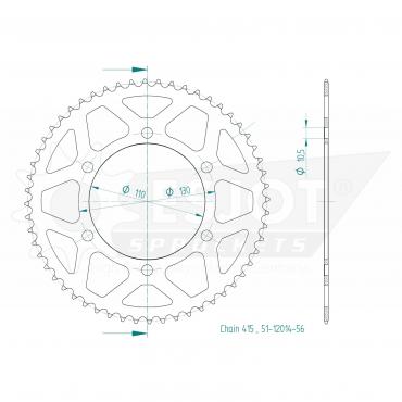 ESJOT  Alu-Sprocket BP Z