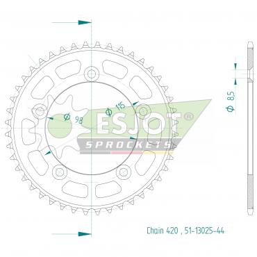 ESJOT  Alu-Sprocket 44 Z