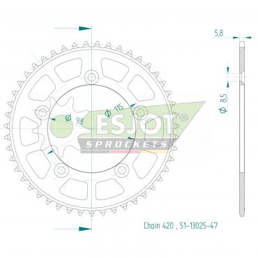 ESJOT  Alu-Sprocket 47 Z