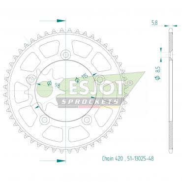 ESJOT  Alu-Sprocket 48 Z