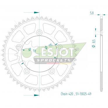 ESJOT  Alu-Sprocket 49 Z