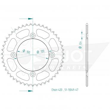 ESJOT  Alu-Sprocket 47 Z