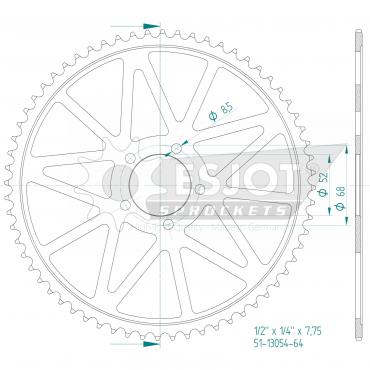 ESJOT  Alu-Sprocket BP Z