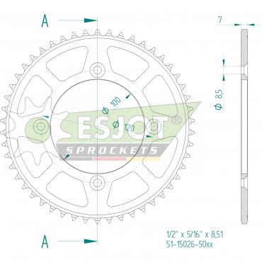 ESJOT  Alu-Sprocket 50 Z