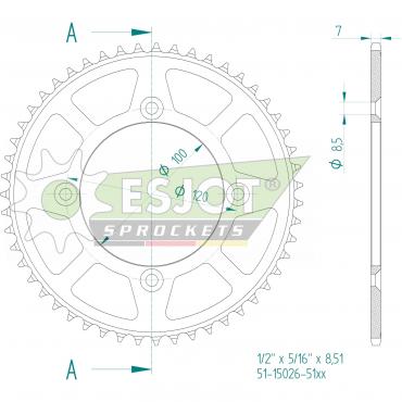 ESJOT  Alu-Sprocket 51 Z