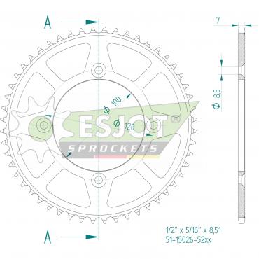 ESJOT  Alu-Sprocket 52 Z