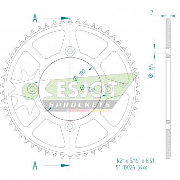 ESJOT  Alu-Sprocket 54 Z