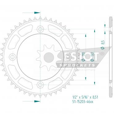 ESJOT  Alu-Sprocket 46 Z