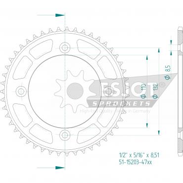 ESJOT  Alu-Sprocket 47 Z