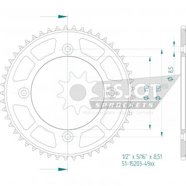 ESJOT  Alu-Sprocket 49 Z