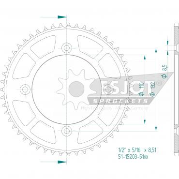 ESJOT  Alu-Sprocket 51 Z