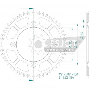 ESJOT  Alu-Sprocket 52 Z