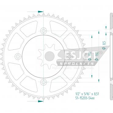 ESJOT  Alu-Sprocket 54 Z