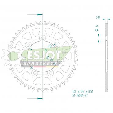 ESJOT  Alu-Sprocket 47 Z