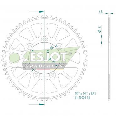 ESJOT  Alu-Sprocket 56 Z