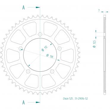 ESJOT  Alu-Sprocket 52 Z