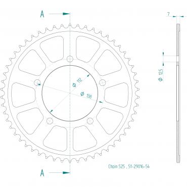 ESJOT  Alu-Sprocket 54 Z