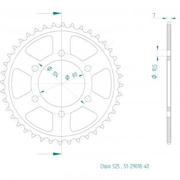 ESJOT  Alu-Sprocket 40 Z