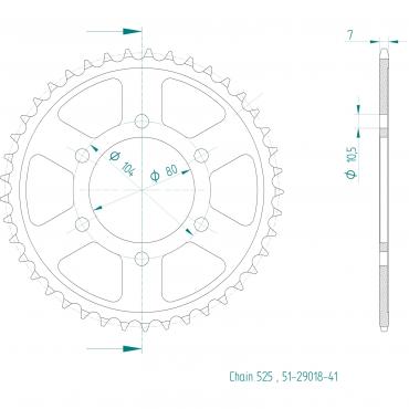 ESJOT  Alu-Sprocket 41 Z