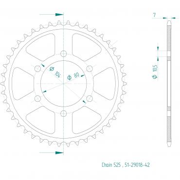 ESJOT  Alu-Sprocket 42 Z