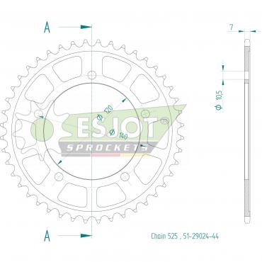 ESJOT  Alu-Sprocket 44 Z
