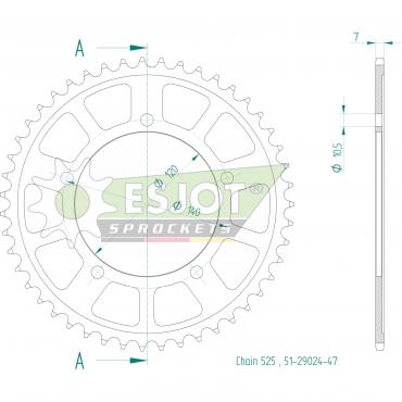 ESJOT  Alu-Sprocket 47 Z